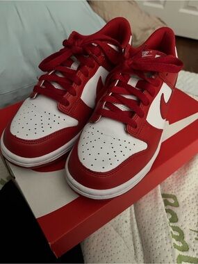 Nike White and Red dunks
